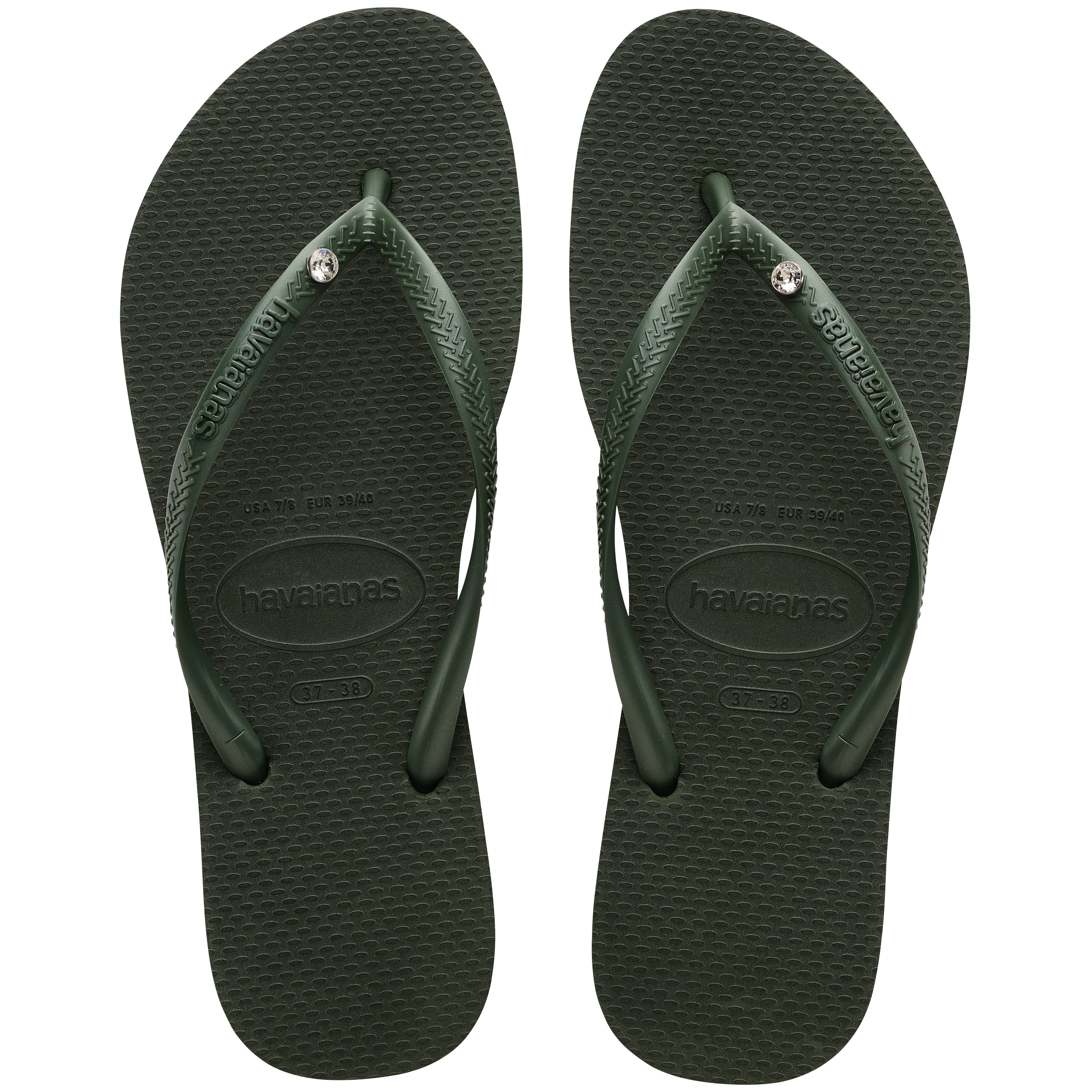 Havaianas Slim crystal SW II olive green Groen
