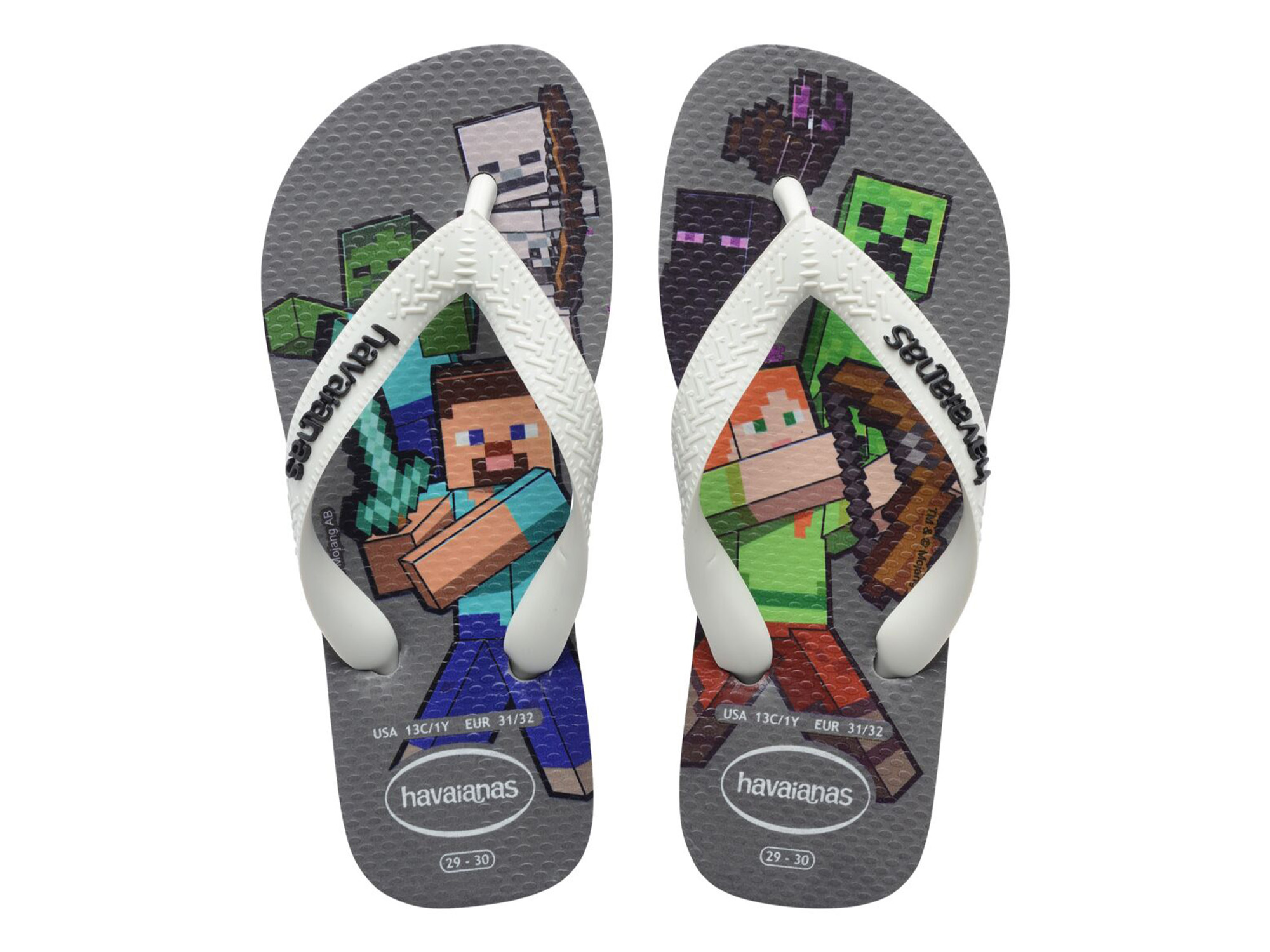 Havaianas Kids Minecraft steel grey white Multi grijs