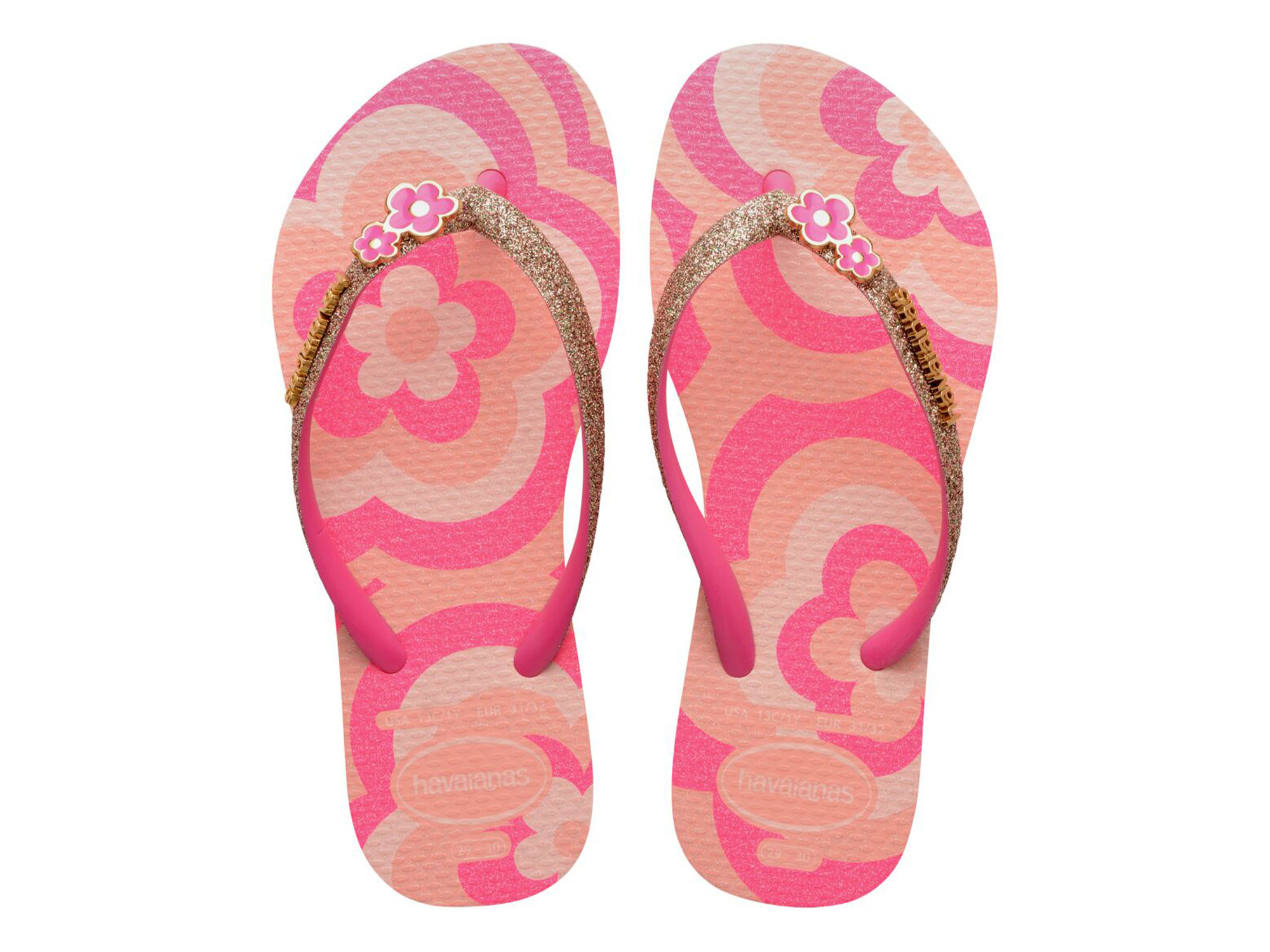 Havaianas Kids Slim Glitter II blossom pink Roze