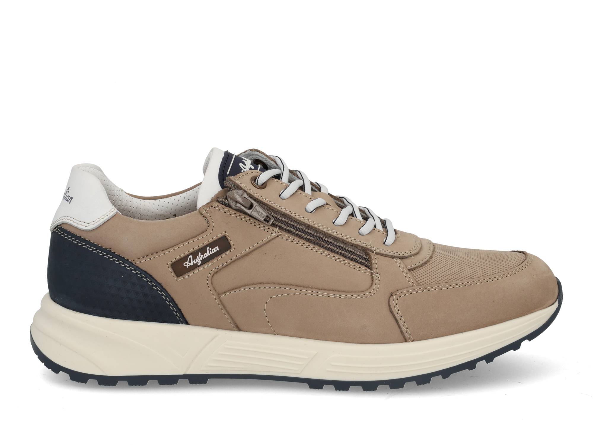 Australian Discover taupe blue white taupe