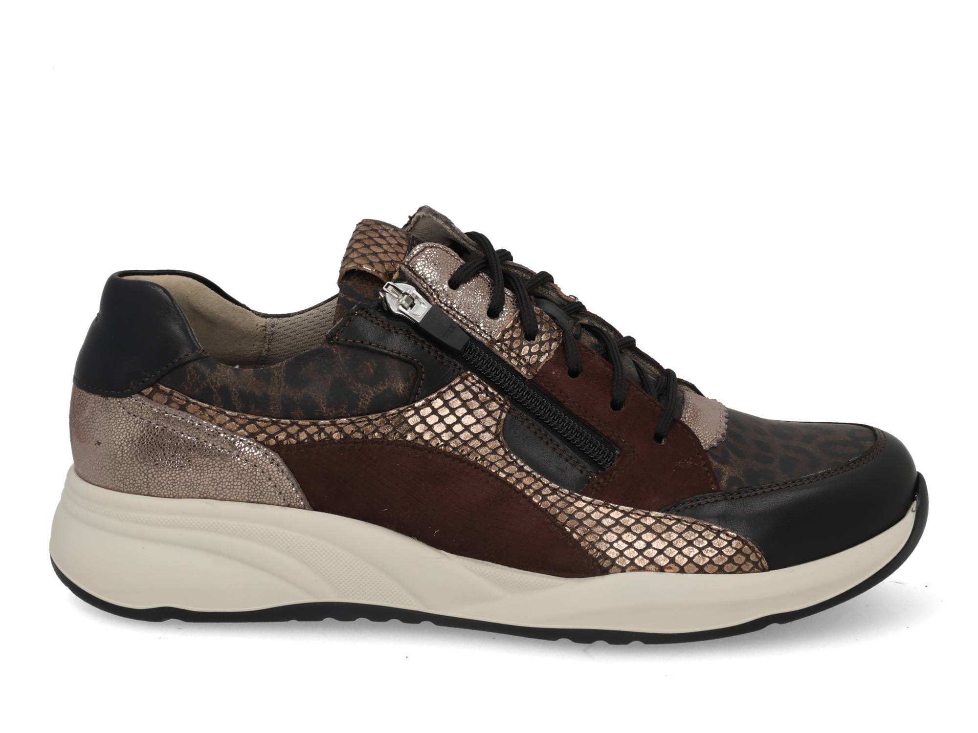 Durea 6318 zwart taupe multi bruin maat 41