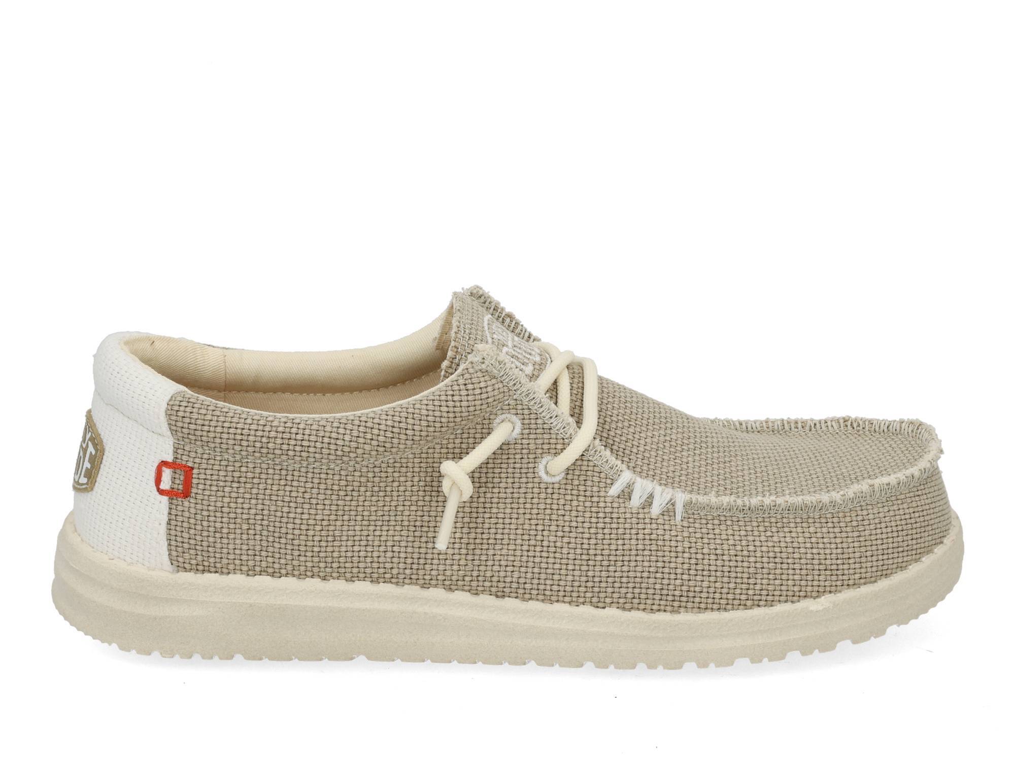 Hey Dude Wally braided off white Wit maat 43
