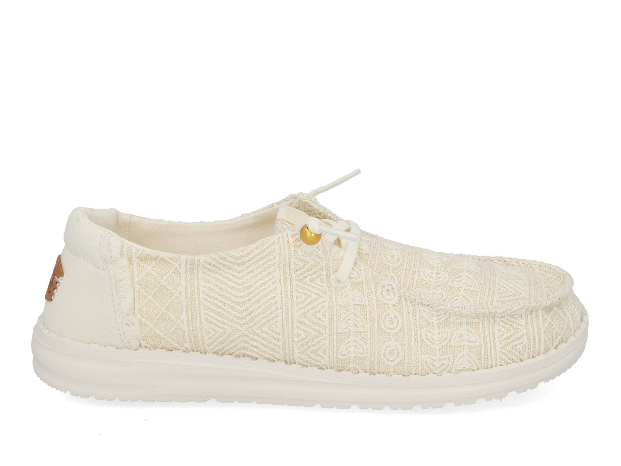 Hey Dude Wendy Crochet lace white gold Wit